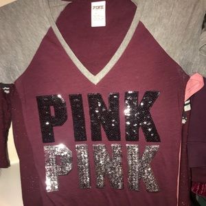 Vs pink bling top